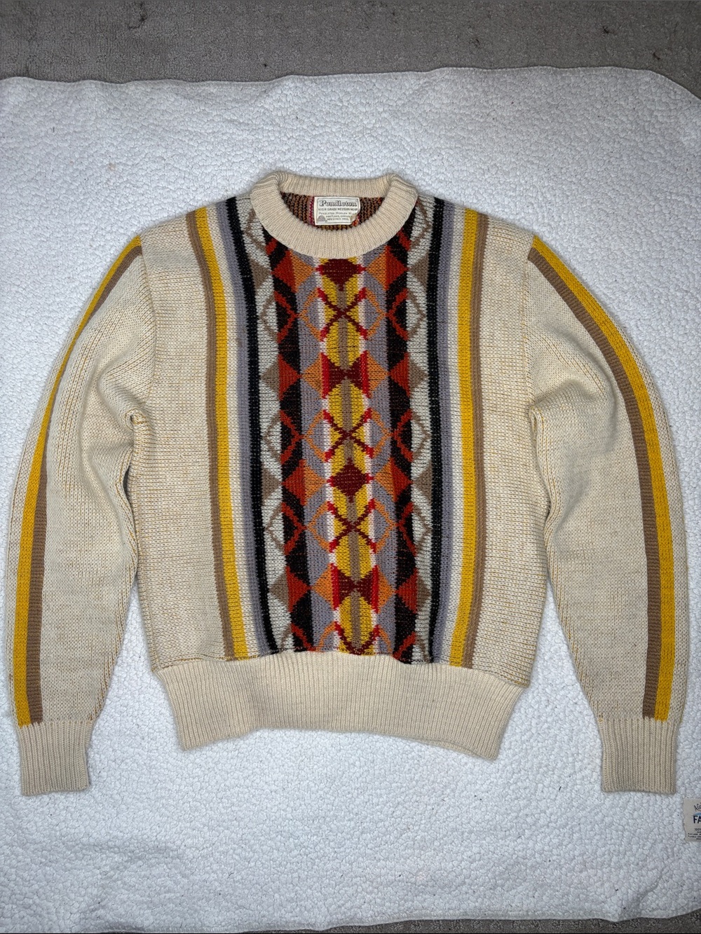Vintage Pendleton Colorful Knit Wool Sweater: Size Medium